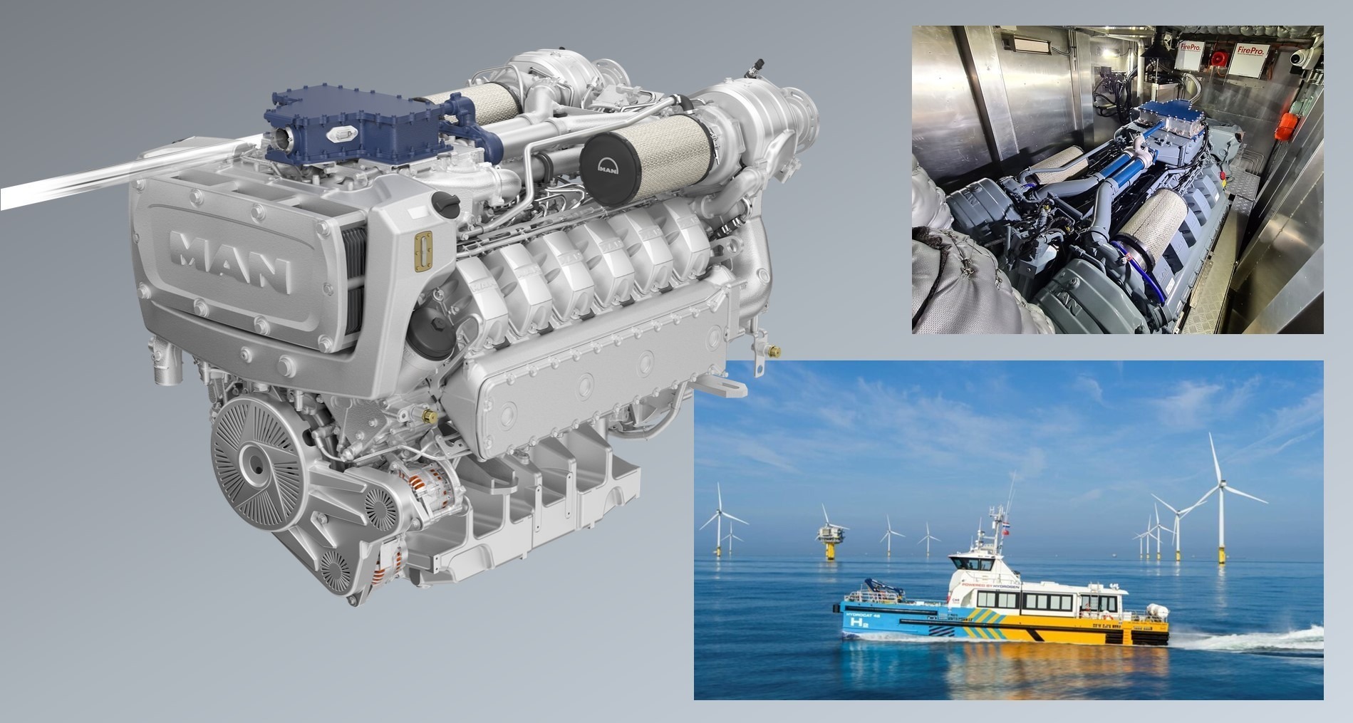 New MAN Hydrogen powered dual fuel engine